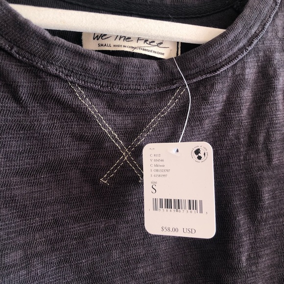 Free People | NWT Cropped Black Muscle Tank - Picture 3 of 6